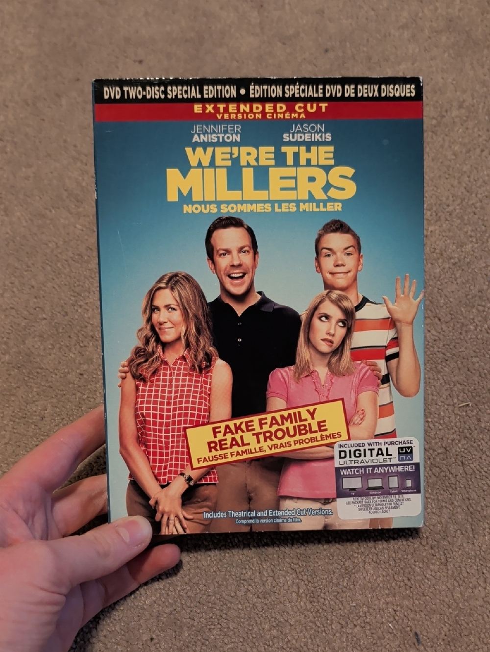 💜 5/$20 We're The Millers DVD Movie — Blue & Yellow Cover